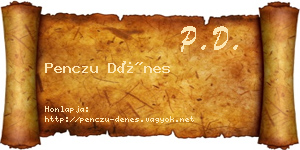Penczu Dénes névjegykártya